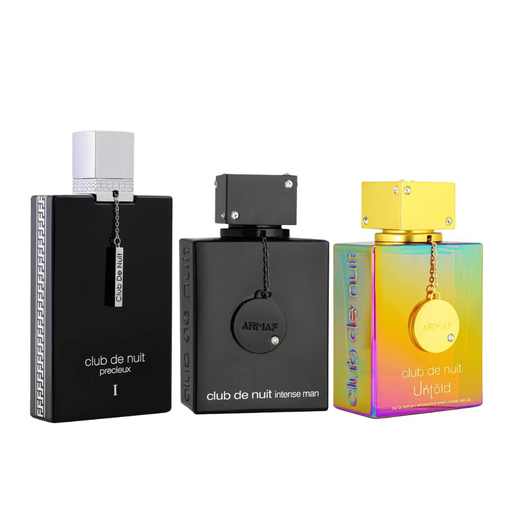 Armaf Club de Nuit Intense Men, Club de Nuit Precieux, and Club de Nuit Untold Eau De Parfum Bundle