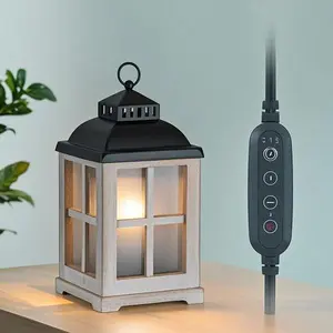 Electric Wax Warmer with Adjustable Timer - Farmhouse Style Lantern Melter for Scented Wax Cubes - Safe & Energy Efficient Tart Burner with Lid - Auto Shutoff & Portable Home Fragrance Diffuser Glass Candle Cleaner Decor Gift Metal