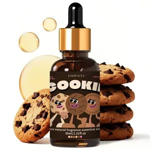 30ML Cookie Essential Oils, Food Grade Scented Oil with Dropper, Humidifier Diffuser, DIY Soap Candle Bath Car Air Freshener