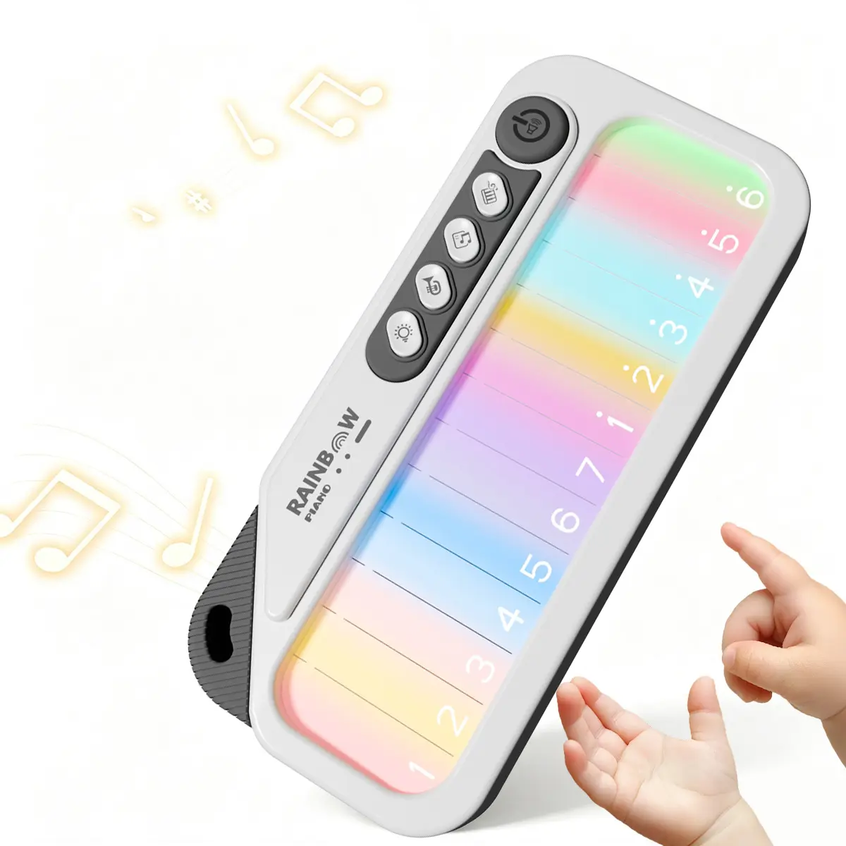 Kids Piano Keyboard Toy for Toddlers Age 3-6,Light Up Musical Learning Toy with LED Screen,Interactive Dual Style Retro & Rainbow Backlit Keyboard,Educational Music Toy,Birthday Gift for Kids