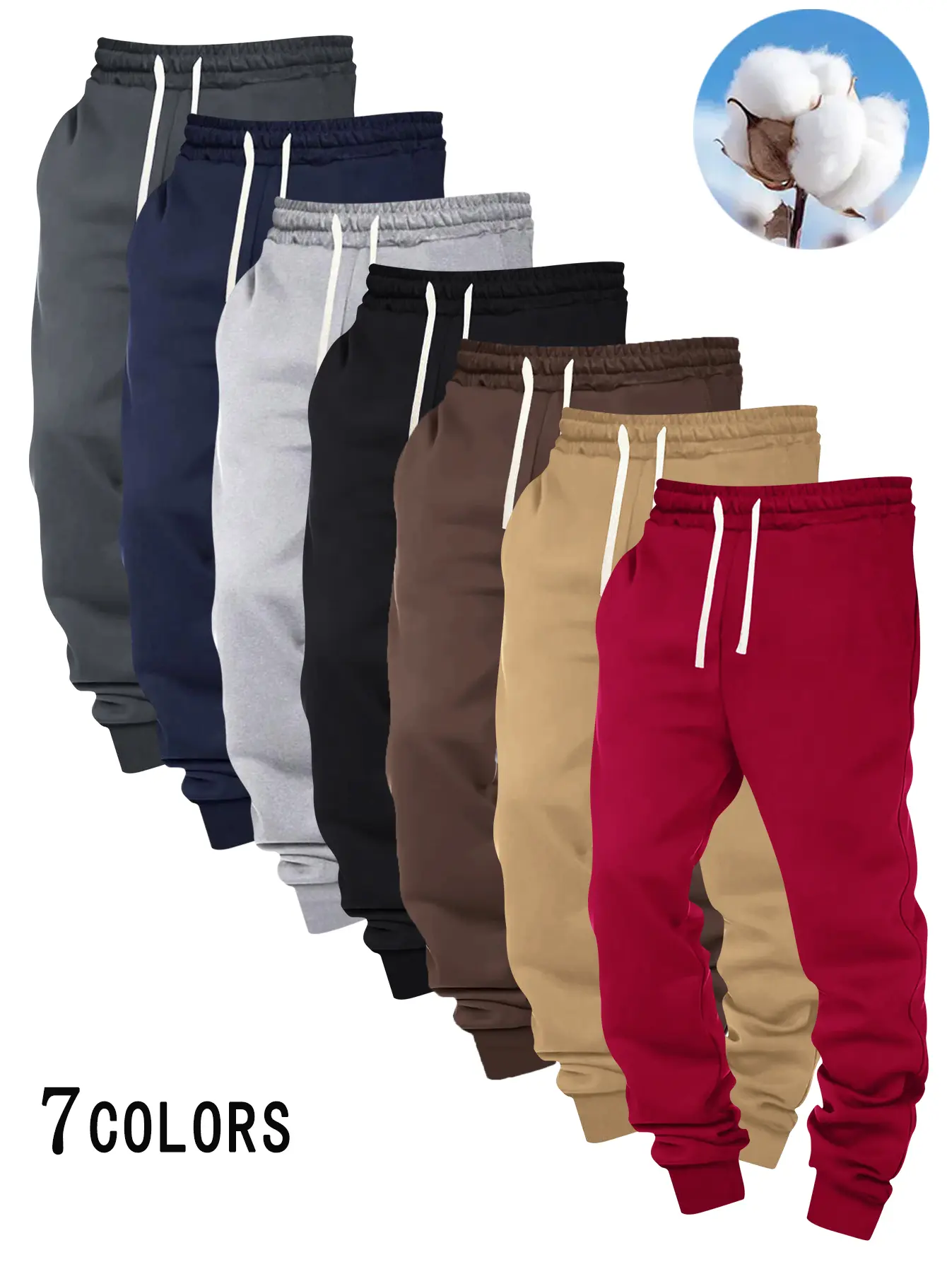 Men's athletic casual trousers with a drawstring design, solid color, simple and classic style, ribbed cuffs, men's pants, fashionable men's clothing, very suitable for everyday casual occasions.