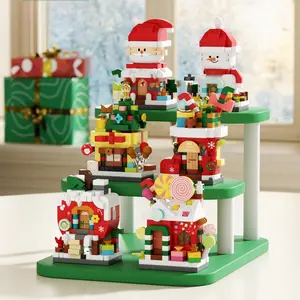 Christmas Decorations Santa Building Blocks 6-Pack Mini DIY Figures Smooth ABS Material Brick Wall Suit Collector Set Perfect Xmas Stocking Stuffers Holiday Gifts christmas night light
