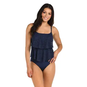 24th & Ocean Cecily Crochet Two Tiered Tankini Top - FINAL SALE