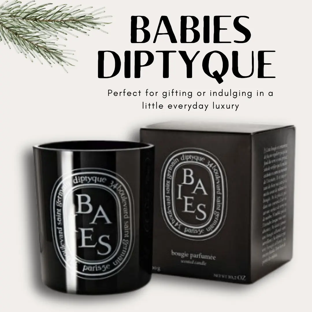 Diptyque Baies Black Candle 10.2 oz Luxury Scented with Floral Blackcurrant & Rose Fragrance 75H Burn Perfect for Relaxing Home Decoration & Gifting