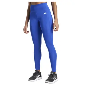 adidas Womens Optime Essential Stash Athletic Leggings Training Casual - Blue