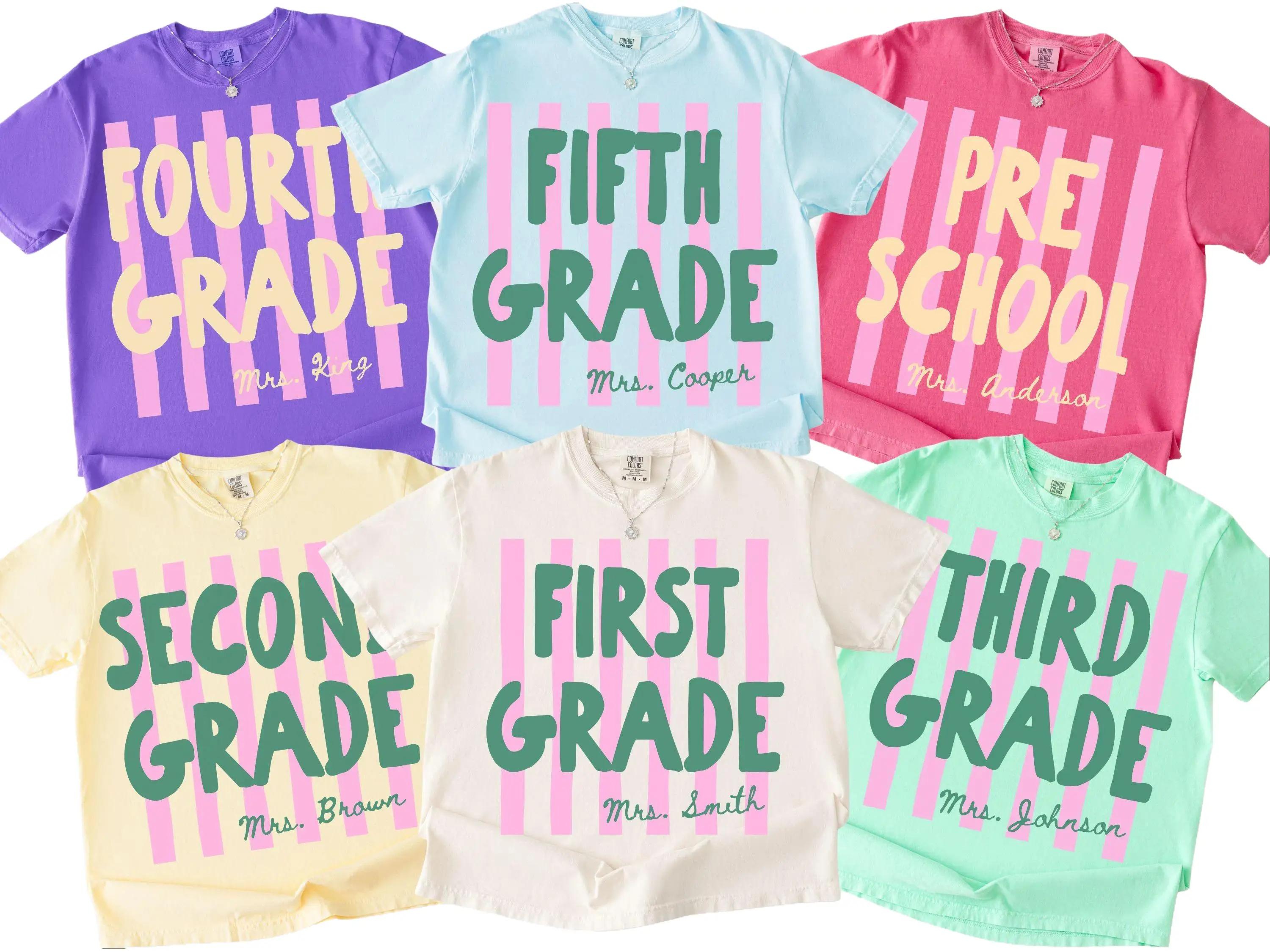 Custom Back to School Teacher Shirt Comfort Colors, Personal…