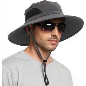 Einskey wide brim sun hat, UPF 50 + UV protection waterproof packable bucket hat for men & women, fishing hiking Beach Garden
