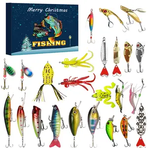 Christmas Countdown Calendar - 24 Day Fishing Lure Set for Adult Men and Teenage Boys - Christmas 2025 Surprise Gift