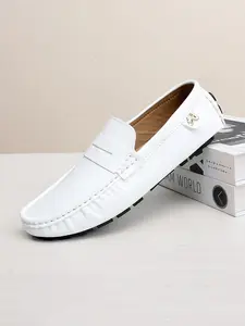 Classic Men Flat Loafers, Big Size Slip On Shoes with 8 Color Options, Lightweight Business Casual Footwear for All Day Wear