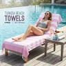 Utopia Towels 4-Pack Striped Pattern Turkish Beach Towels - 40x72in Oversized, Soft, Absorbent Layer, Lightweight Carry, Sand-Free, Quick Drying, for Beach Supplies, Bath Use, Quick Drying Towel