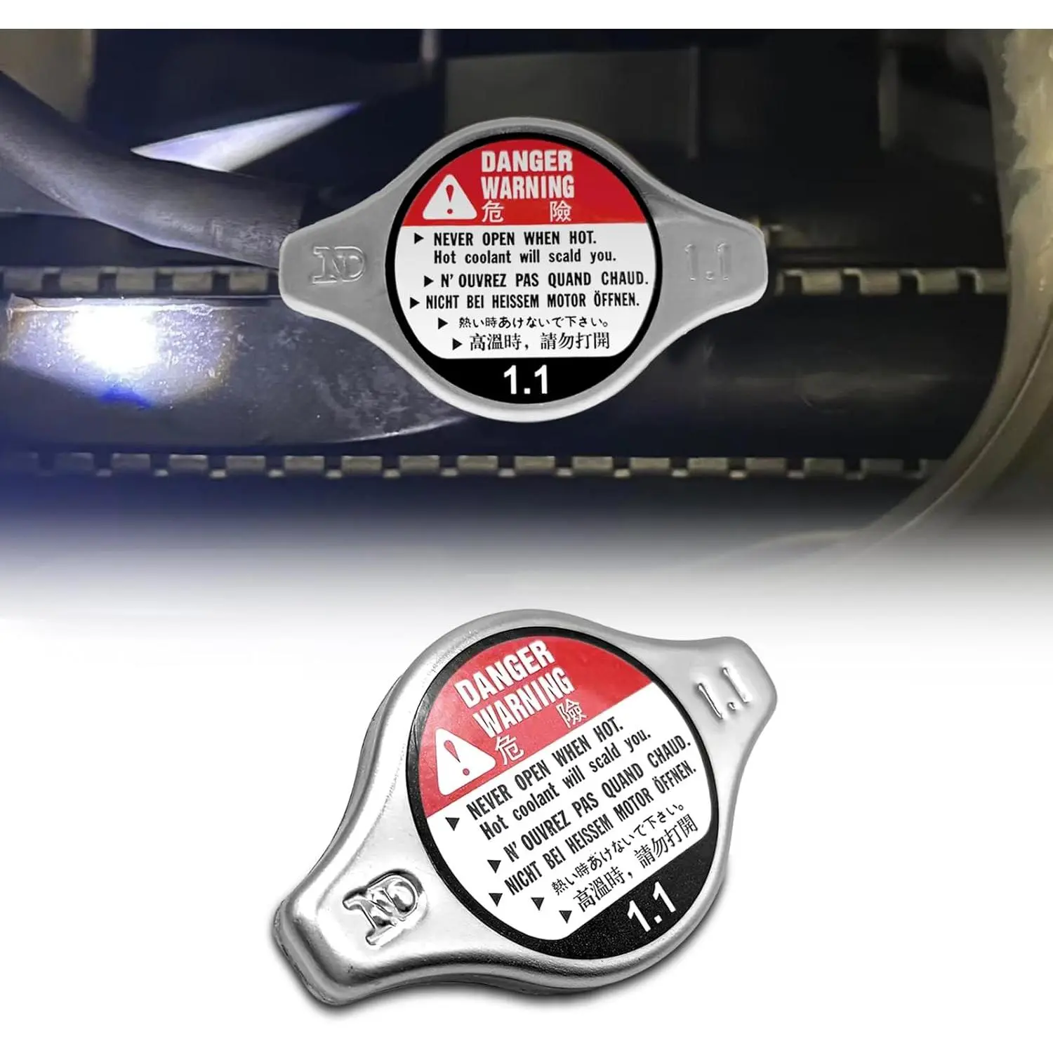 19045-PAA-A01 Radiator Cap, Compatible with Honda Accord (1994-2006), Civic (1992-2005), CRV (1997-2005), Odyssey (1995-2007), Pilot (2003-2008)