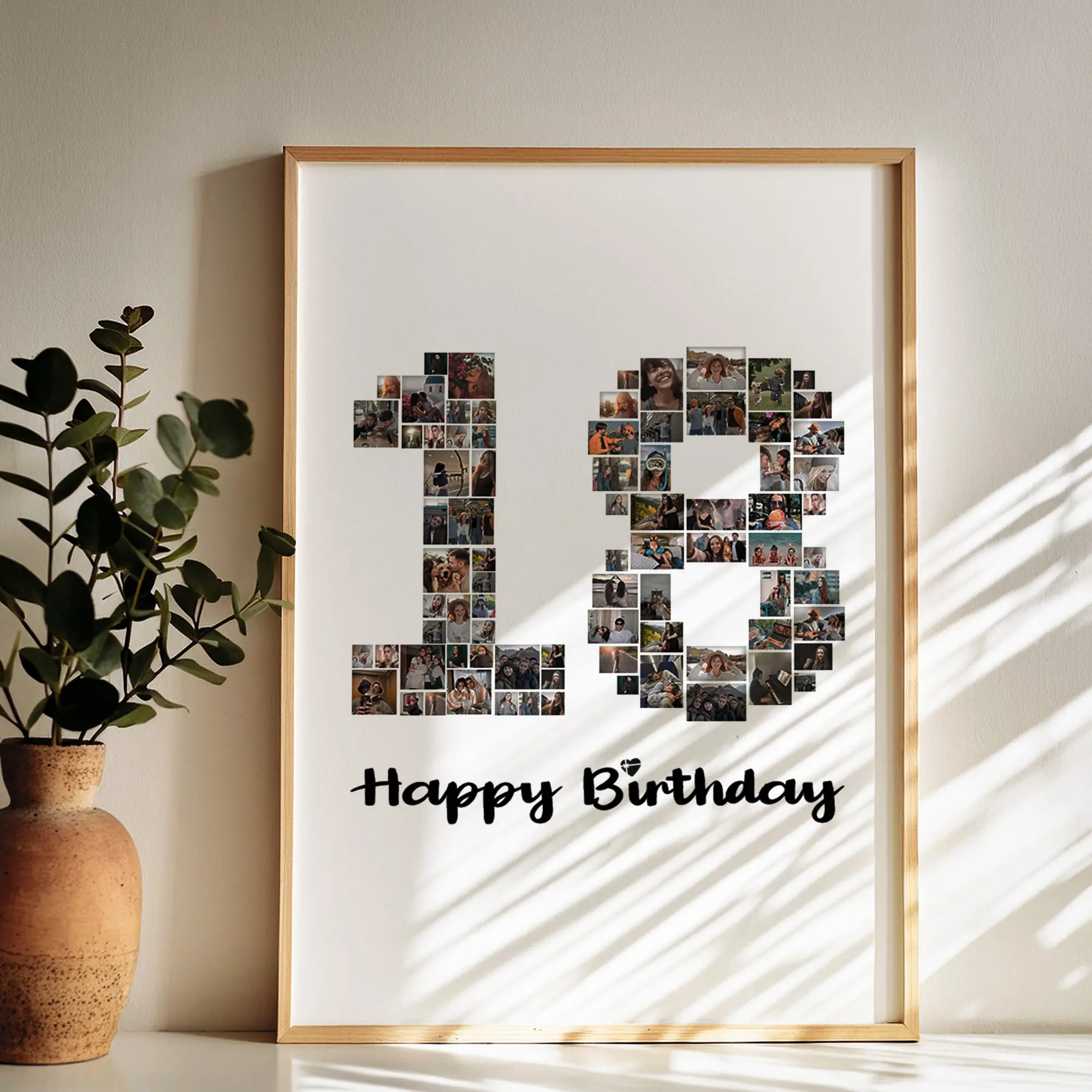 18th Birthday Photo Collage, 18th Birthday Wall Art, Custom Photo Collage for Teens, Number 18 Picture Collage, Gift for Boyfriend, Personalized 18th Birthday Photo Collage, Number Collage, Gifts for Him, Gifts for Her, Birthday Gift, Wall Art