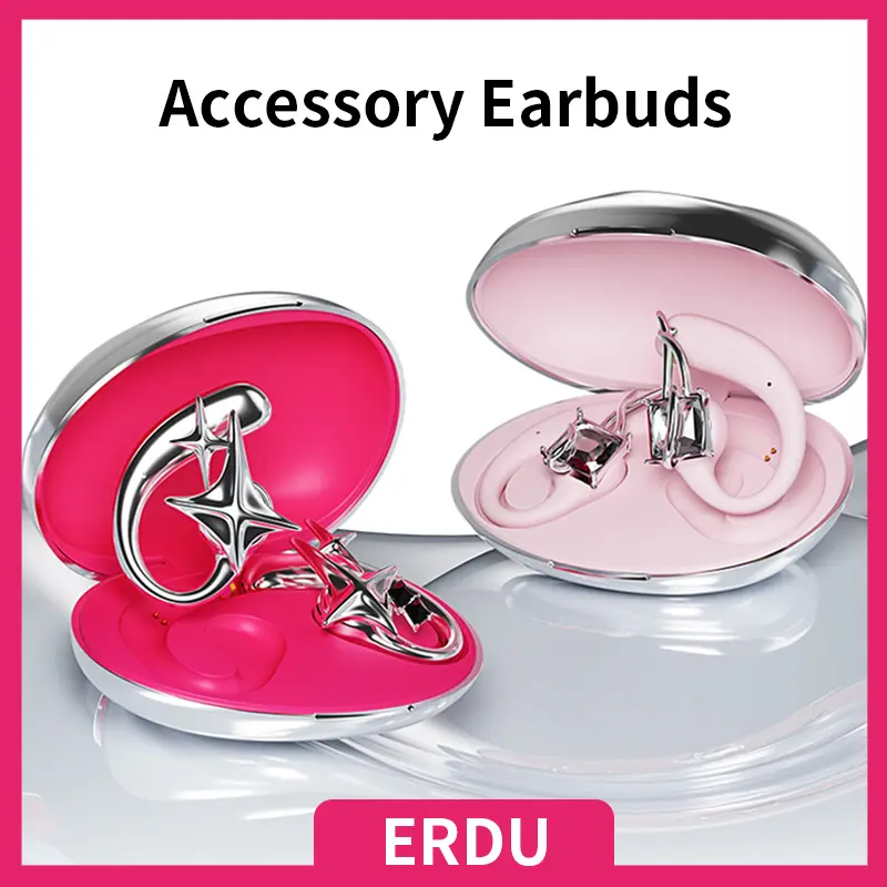 ERDU Ear Hook Earphones Accessory Earbuds (3 Pairs of Charms included), Wireless Headphones, Bluetooth Earphones, Magnetic Stylish Clipbuds, high-end on-ear design for daily use, club, workout