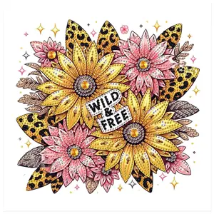 Sunflower Pattern Diamond Arts Colorful Painting Kit without Frame, DIY 5D Diamond Arts Colorful Painting Kit, Wall Art Decor for Home Living Room Bedroom