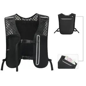 Multi-Pocket Adjustable 5L Vest Lightweight Insulated Hydration Backpack for Hiking Skiing Climbing & Racing 5L Capacity Multi-Pocket Design Running pack