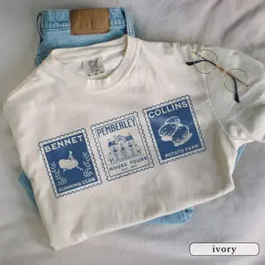 Comfort Colors Jane Austen TShirt Pride and Prejudice Postage Stamp T-shirt Bookish Tee Book Lover Library TShirt English Teacher Librariancore Booklover