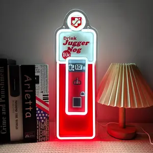 Juggernog COD Merch LED Neon Sign Vending Machine Light Box Gamer Room Wall Decor Gaming Setup Accessories Man Cave Stuff Retro Desk Night Light Cool Christmas Birthday Gifts for Men Boyfriend Son