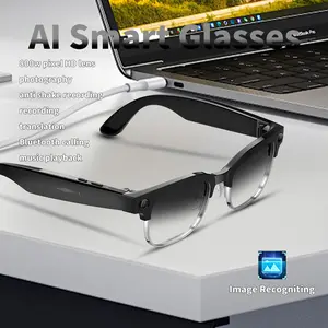Smart AI Camera Glasses with 8MP Camera ， 1080p HD Photo Capture Auto，AI Object Recognition, Real-Time Translation, Music Playback, Wireless Calls & Touch Control – Smart Glasses for Travel, Work & Outdoory