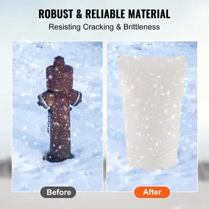 VEVOR Fiber Cotton Well Head Pump Cover, TikTokShopBlackFriday, 20''W x 34''H, Pipe Insulation Cover Sprinkler Cover for Outside Backflow Valve Cover, 600D PVC Oxford Polyester Surface Aluminum Film Thermal Insulation Layer Plastic Security