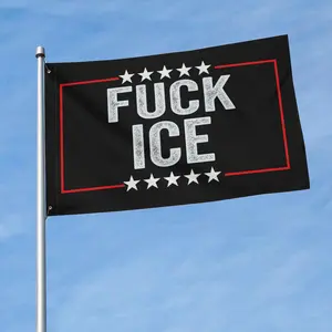 Fck Ice Flag, 3x5 Feet with 2 Brass Grommets for Indoor Outdoor, Double Stitched, Wall Hanging Tapestry Room Decor, College Dorm Decorations