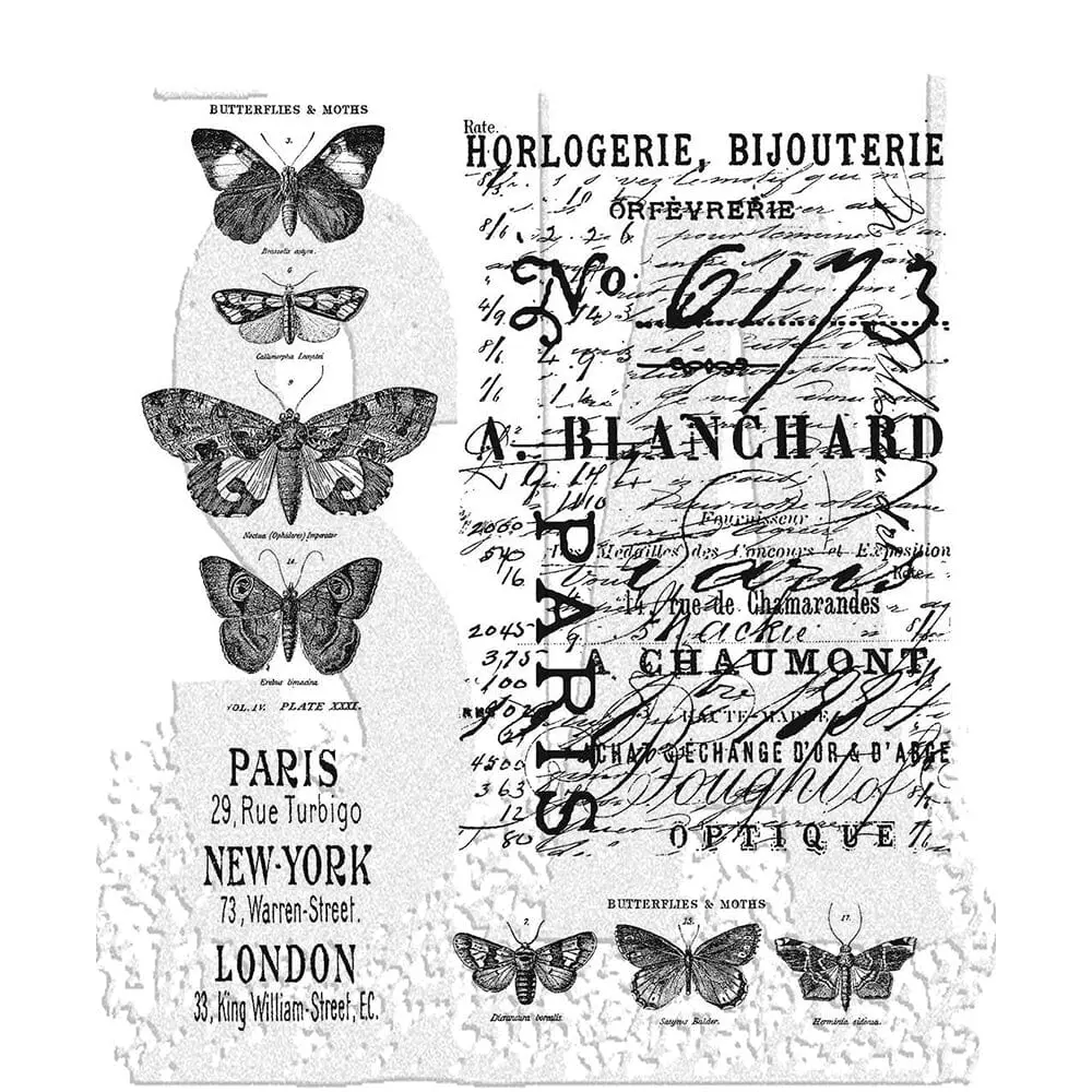 Tim Holtz Stampers Anonymous Cling Mount Stamp Papillon