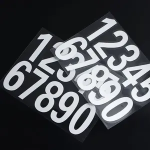40 count White Pieces Reflective Mailbox Number Sticker Decal Adhesive Reflective Address Numbers Number 0-9 for Window, Signs, Door, , Mailbox Accessories and Hardware, Mailbox Numbers (1inch)