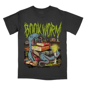 Book Worm - Comfort Colors Graphic Tee, Booktok, Gift for Readers, Bookish, Book Lover, Gift For Teacher, Dark Romance, Back to School Casual Shirt Streetwear Spooky