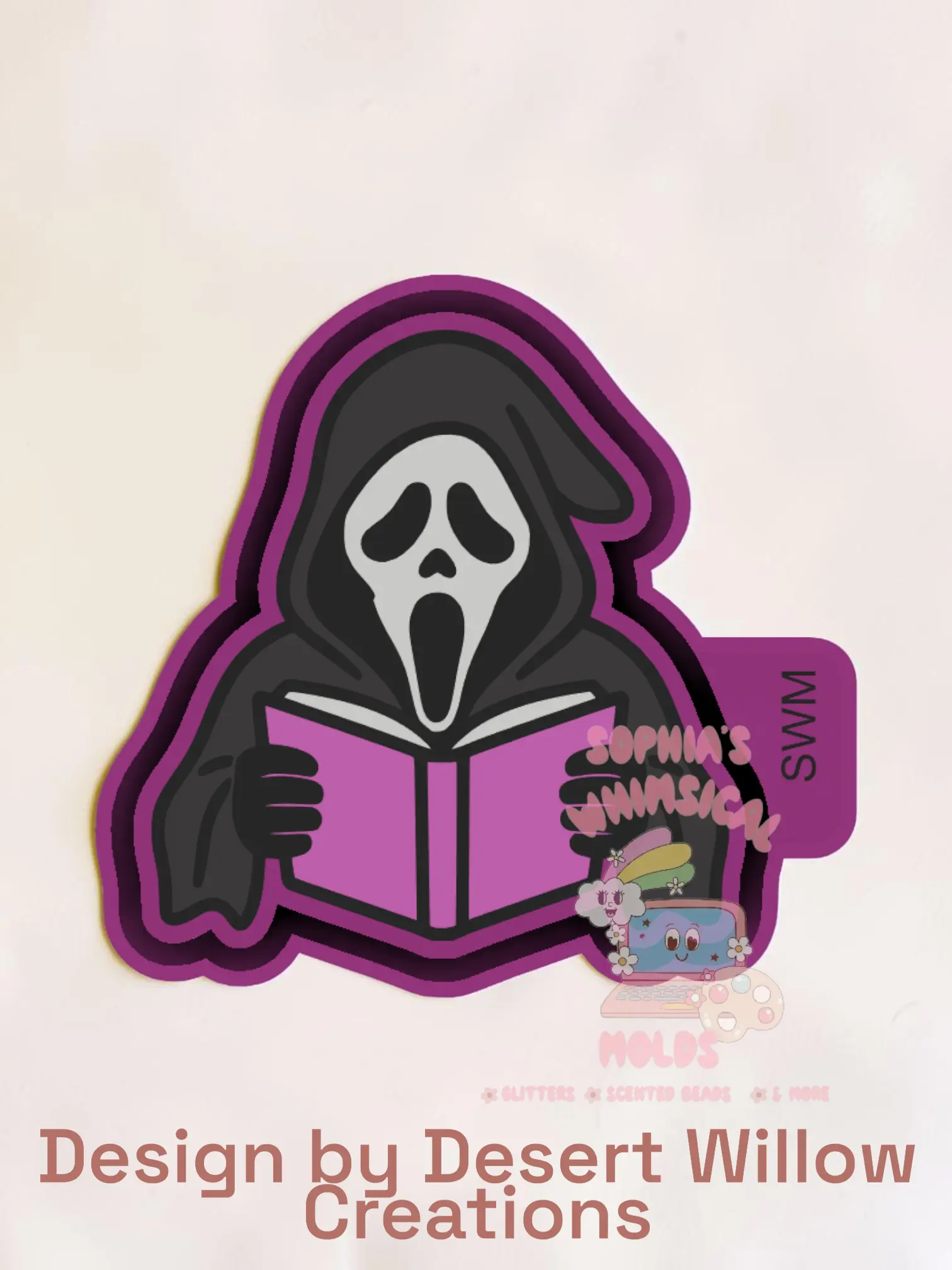 Ghost Face Reading Book - Premium Silicone Mold