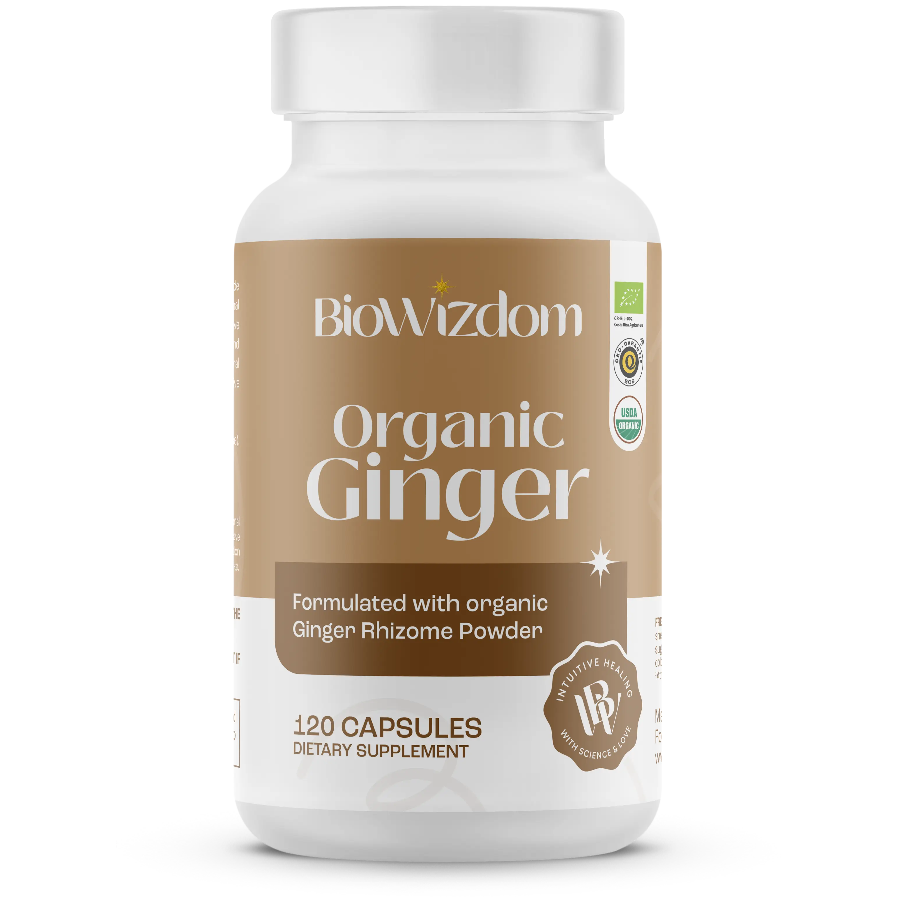 BioWizdom Organic Ginger (digestive aid) 120 caps