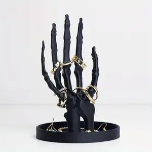 Gothic Jewelry Stand, Elegant Jewelry Organizer, Durable Abs Storage Box, Fits Necklaces, Earrings, Rings, Decorative Bone Design, Perfect for Home Decoration & Vanity Storage