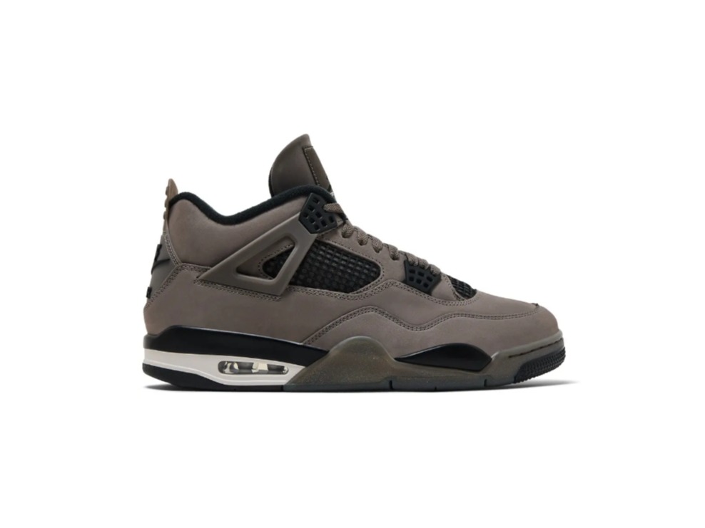 Nike FV5029-200 Jordan 4 Retro Cave Stone Men Size Basketball Shoe in Grey and Black