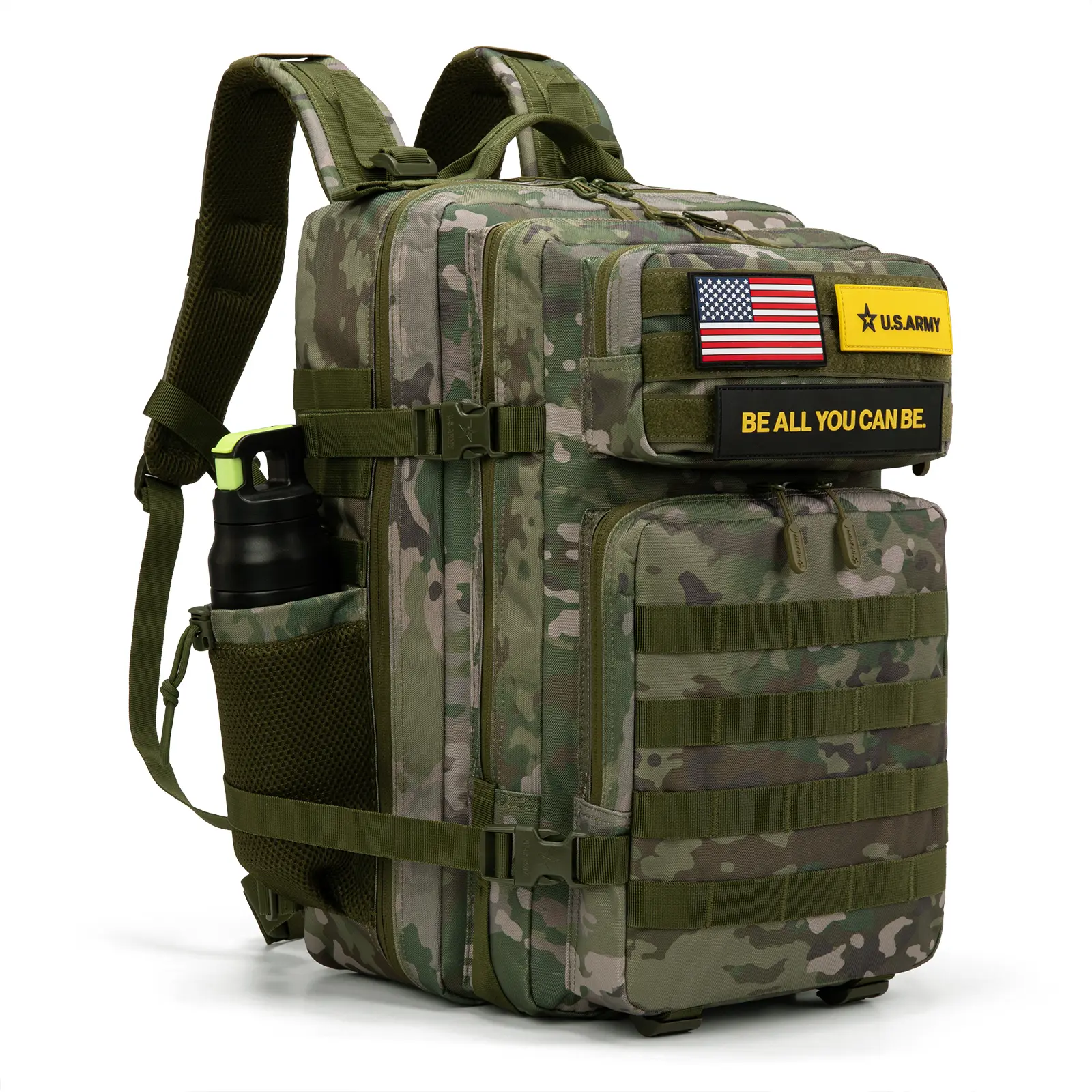 U.S.ARMY Military Tactical Backpack 45L Large Capacity Rucksack for Men 3 Day Assault Wolfpack Pack with Molle System for Travel Work