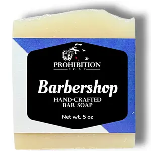 Prohibition Soap | Barbershop | Coconut Oil Soap for Men and Women, Moisturizing and Nourishing Body and Hand Soap