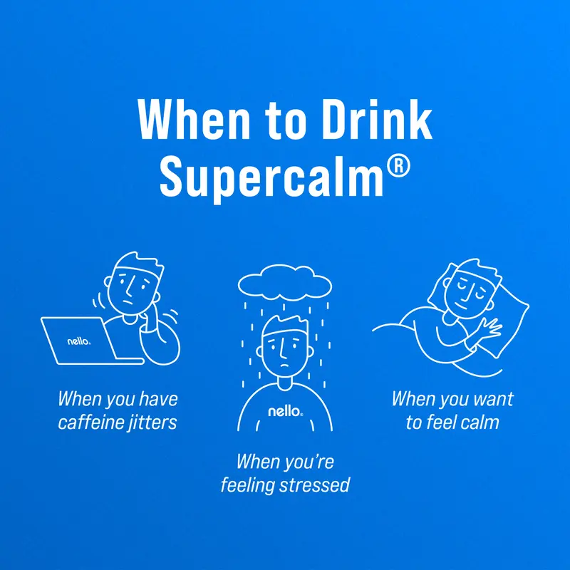 Nello Supercalm Calming Drink Mix with KSM-66 Ashwagandha Vitamin D3 Magnesium & L-Theanine Supports Cortisol Balance Mood Sleep 20 Servings Travel Packets Dietary Supplement 7
