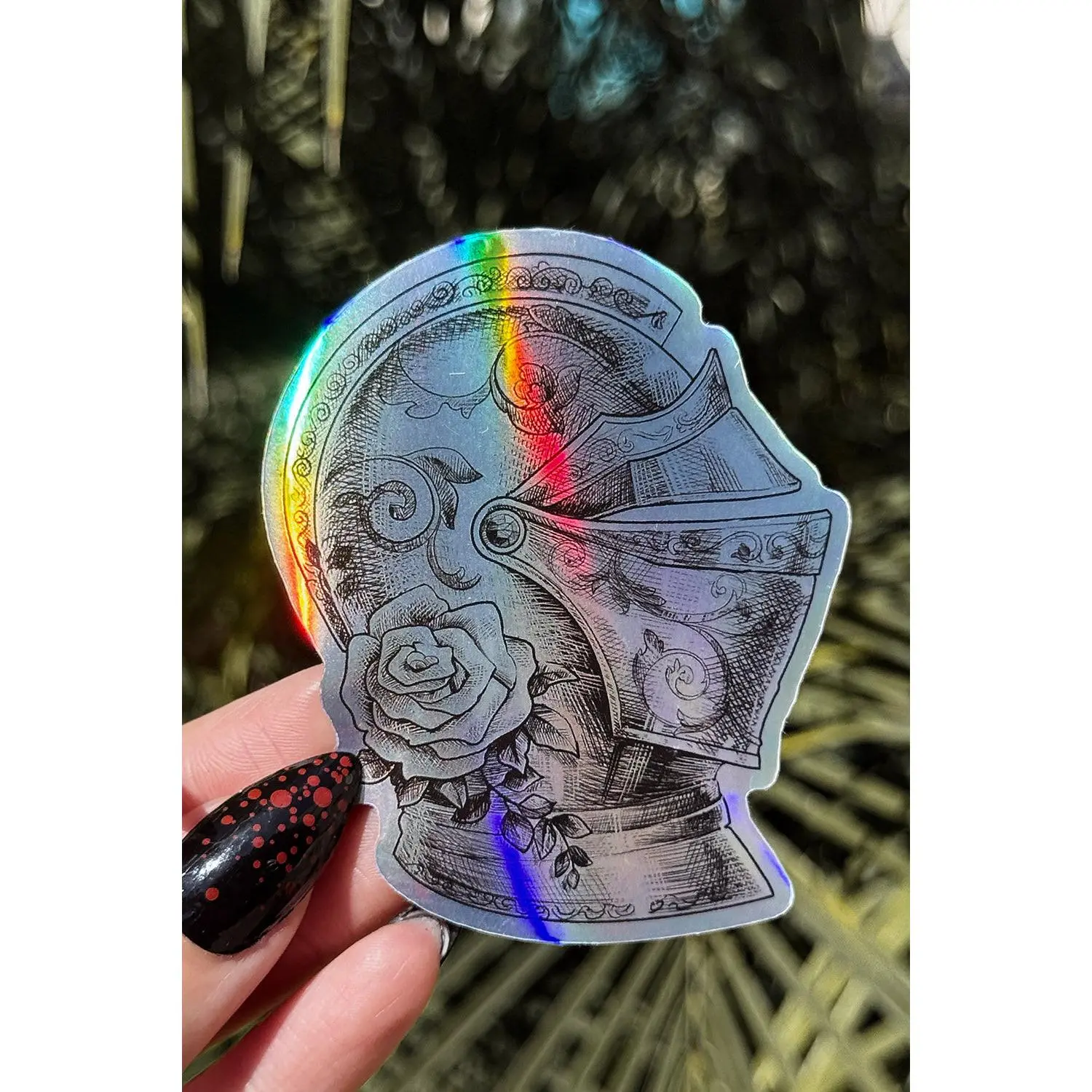 Floral Helm Sticker