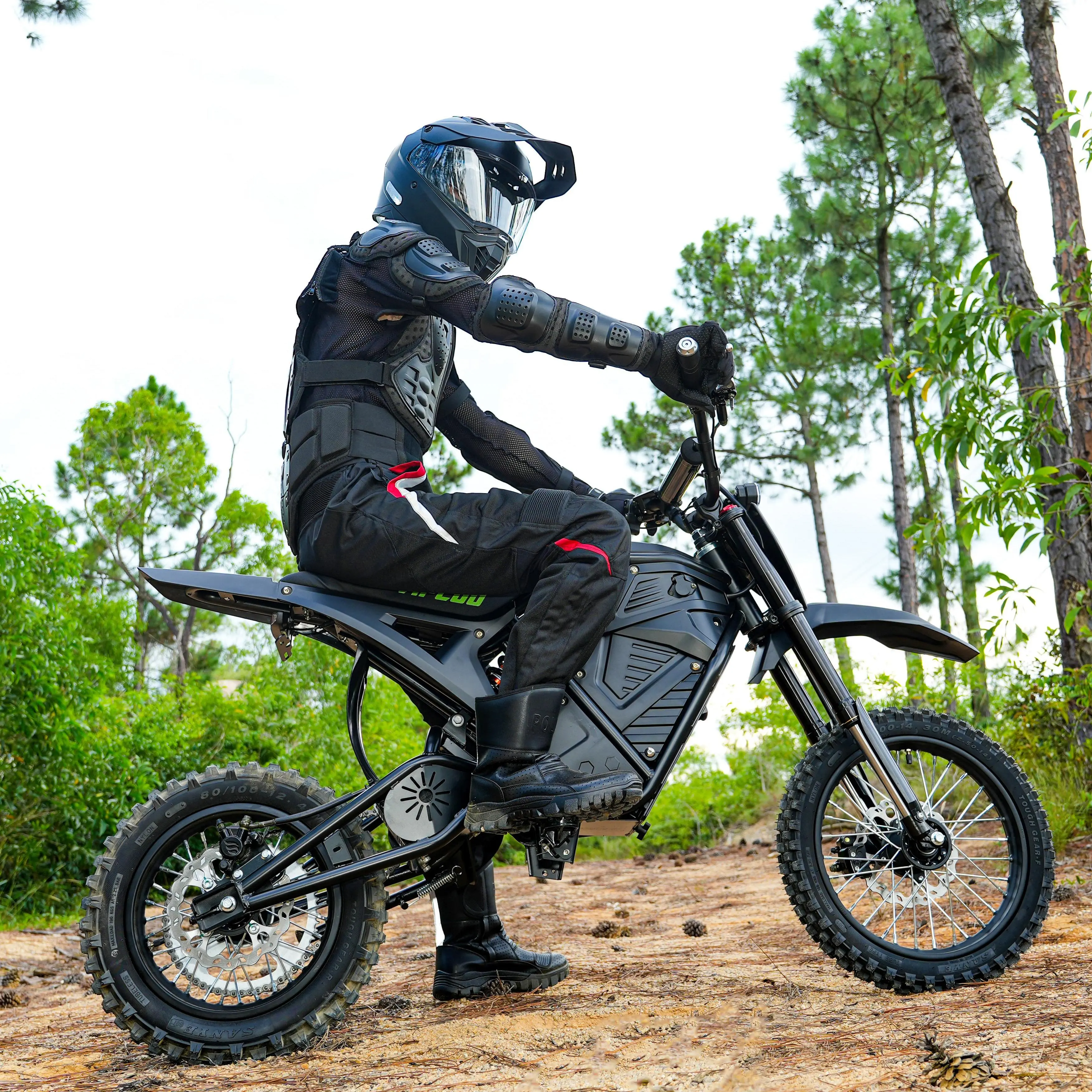 VIPCOO H3 High-Power Off-Road Electric Bike 3500W Mid Drive 48V 23Ah 14"/12" Rugged Cross-Country Knobby Tires High Torque All-Terrain Adventure E-Bike for Adults, Teens & Beginners