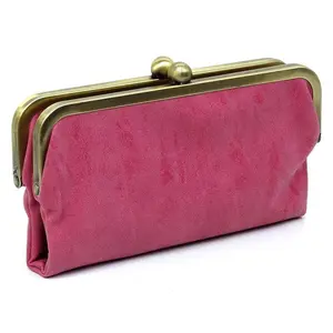 Fashion Kiss Lock Clutch Hinged Wallet Multiple Pockets