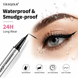 [YANQINA] eyeliner pen, waterproof, sweat proof, anti smearing ultra-fine soft tip, 24-hour makeup liquid eyeliner pen