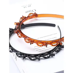Non Slip Tooth Hair Hoop Headband for Women Minimalist Thin Hair Band Anti Slip Comfortable Headwear for Daily Makeup Sports Hair Accessories