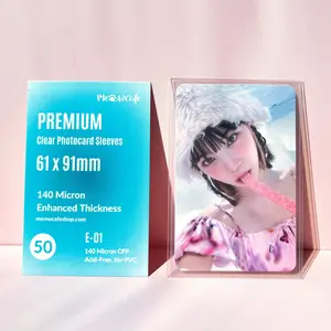Meowcafe [61x91 MM] Premium CPP Card Sleeve [140 Micron Enhanced Thickness] for Kpop Photocards Double Sleeving E-01