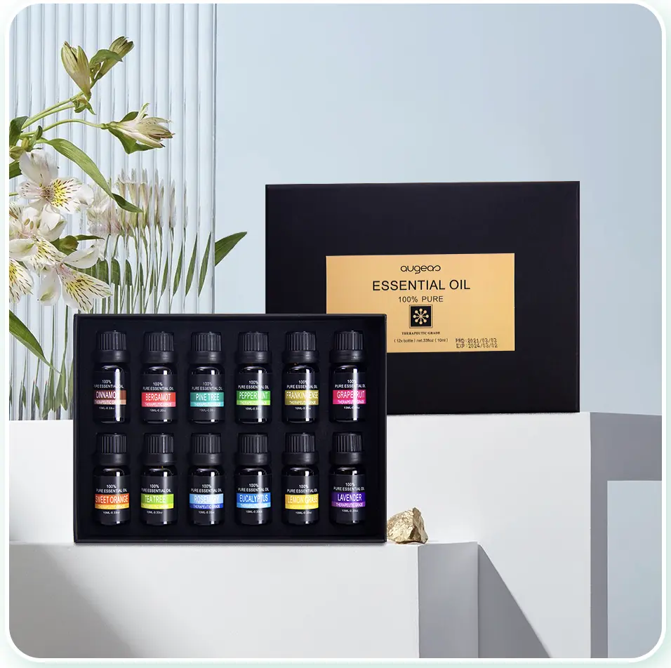 Set of 12 Natural Essential Oils For Your Home or Office Diffuser