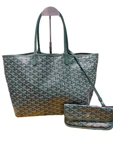 Pre-owned Goyard coated canvas Tote Bags Green St. Louis Tote MM with Wristlet (2023)