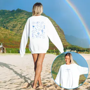 Coastal Cowgirl Sweatshirt Beach Club Crewneck Beach Sweatshirt Vacation Sweatshirt Seashells Trendy Cowboy Summer Aesthetic Graphic Sweatshirt Western Cute Preppy Sweatshirt