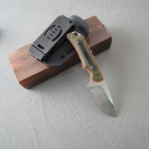 1pc 15017 Straight Knife with Sheath, Fruit Knife, Kitchen Tool, Outdoor Picnic, Camping, Fishing, Travel, Daily Use, Christmas Gift