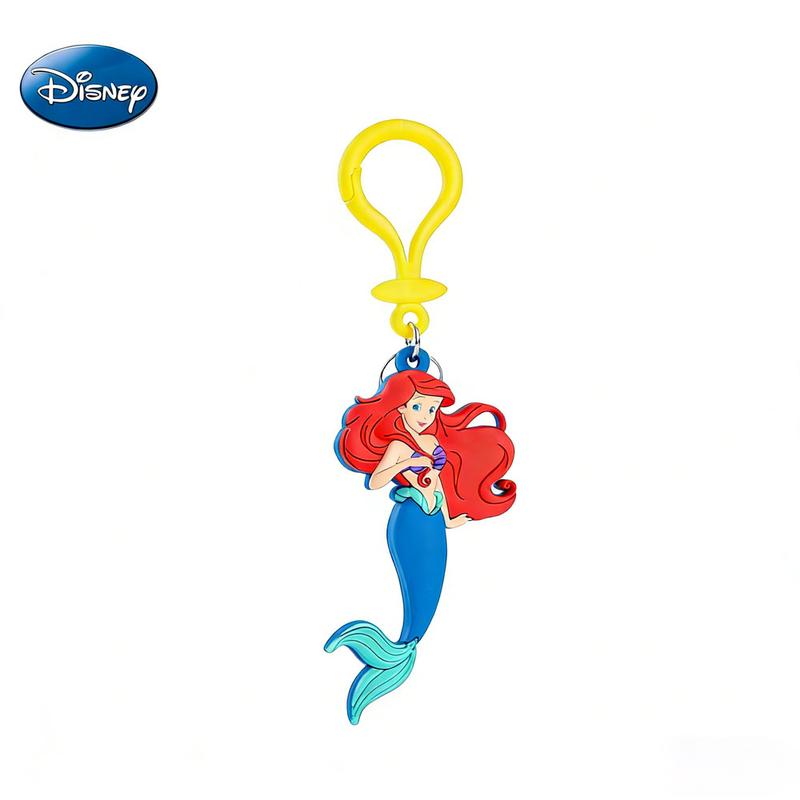 Disney Princess Ariel PVC Keychain 1PC Official License Figurine Bag Clip Charms Anime Figure Collector Keyring Backpack Decor Durable PVC Rubber Gift