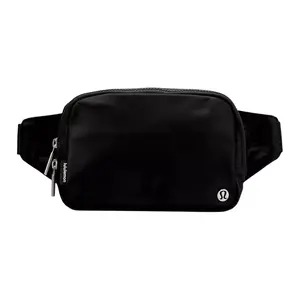 Lululemon Everywhere 2L Logo Zip Waist Bag for Women – Nylon, Black