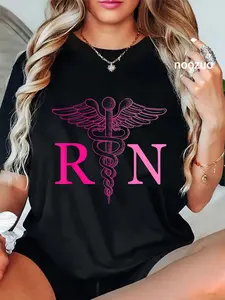 100% Cotton Unisex Registered Nurse Appreciation Pink RN Nursing Tie Dye Nurse T-Shirt