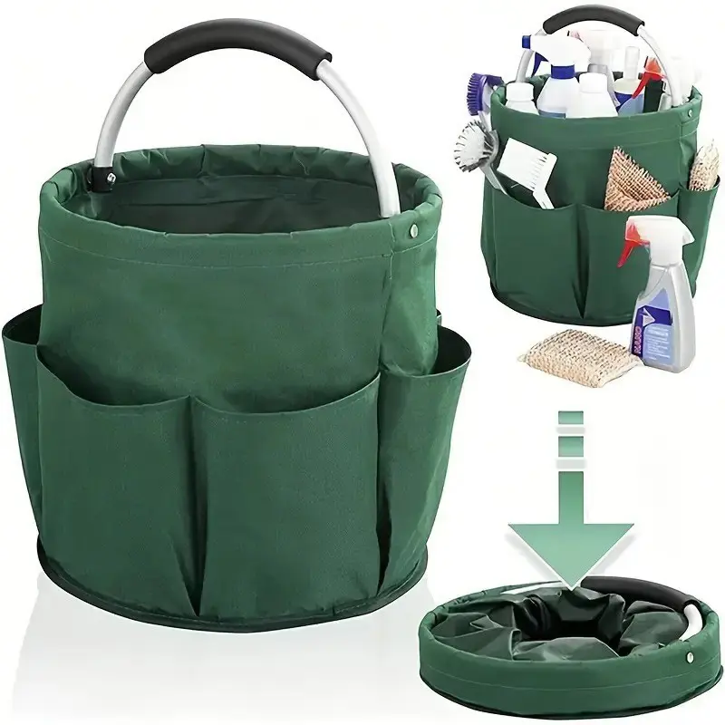 600D Oxford Cloth with PE Coating Portable Easy-to-Carry Foldable Picnic Basket - Compact Versatile Outdoor Storage Cart for Picnics, Travel (Sports & Outdoor, Camping & Hiking Picnicware, Garden Accessories)