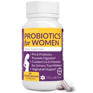 Probiotics for Women with Cranberry & D-Mannose – Supports pH Balance, Urinary & Digestive Health – 60 Vegan Capsules
