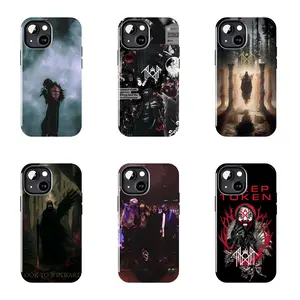 Sleep Token Masked Vessel with Butterflies Phone Case - Red Logo Band Cover-for iPhone17 ProMax /16/15/14/13/12/11 Plus for Samsung phones, suitable for both men and women,  Perfect Gift for Women Men.A gift for the fans